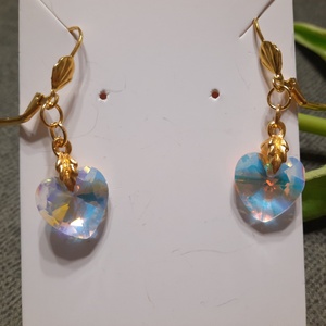 Szivecskés fülbevaló - ékszer - fülbevaló - lógó fülbevaló - Meska.hu