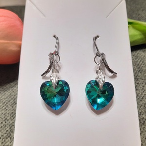 Szivecskés fülbevaló - ékszer - fülbevaló - lógó fülbevaló - Meska.hu