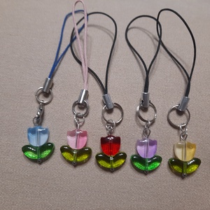 Tulipános dísz  - táska & tok - kulcstartó & táskadísz - kulcstartó - Meska.hu