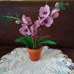 Orchidea gyöngyből  - Meska.hu