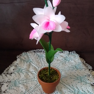 Rózsaszin harisnya orchidea - otthon & lakás - dekoráció - virágdísz és tartó - csokor & virágdísz - Meska.hu