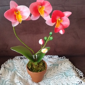 Orchidea harisnyából - Meska.hu