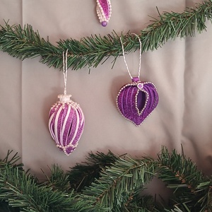 Karácsonyfadísz dekorgumiból - karácsony - karácsonyi lakásdekoráció - karácsonyfadíszek - Meska.hu