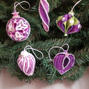 Karácsonyfadísz dekorgumiból - karácsony - karácsonyi lakásdekoráció - karácsonyfadíszek - Meska.hu