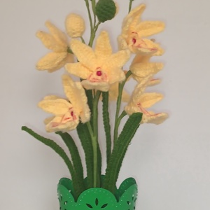 Horgolt orchidea - otthon & életmód - dekoráció - asztal és polc dekoráció - asztaldísz - Meska.hu