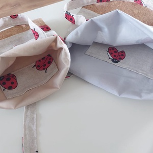 Anya-lánya katicabogaras vászonszatyor pakk  - táska & tok - bevásárlás & shopper táska - Meska.hu