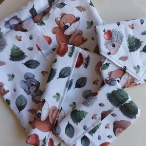 Piknik és uzsonnás pack - uzsonnás tasak, snack tasakok és újraszalvéta, belül vízzáró réteggel - Meska.hu