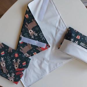 Karácsonyi/rénszarvas mintás sütitárolók: snack tasakok, ételtasakok, uzsonnás tasakok, újraszalvéta vízzáró réteggel - karácsony - karácsonyi ajándékozás - karácsonyi ajándékcsomagolás - Meska.hu