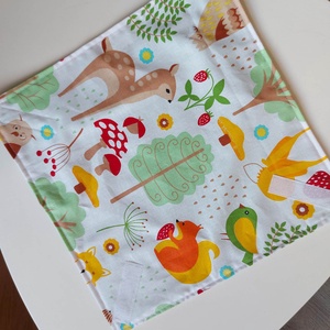 Piknik és uzsonnás pack - uzsonnás tasak, snack tasakok és újraszalvéta, belül vízzáró réteggel (erdős) - táska & tok - uzsonna- & ebéd tartó - szendvics csomagoló - Meska.hu