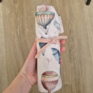 Mintás-pöttyös tároló, tok  - otthon & életmód - papír, írószer - tolltartó & ceruzatekercs - Meska.hu