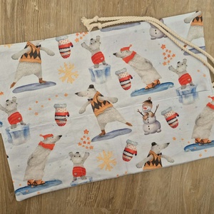 Jegesmedve mintás ceruzatekercs, ceruzatartó, tok  - Meska.hu