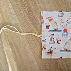 Jegesmedve mintás ceruzatekercs, ceruzatartó, tok  - Meska.hu