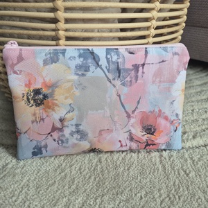 Rózsaszín virágos vízhatlan nesszeszer, pamut béléssel, Táska & Tok, Neszesszer, Varrás, MESKA