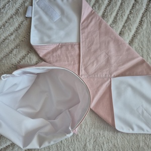 Rózaszín újraszalvéta és snack tasak, belül vízzáró réteggel - táska & tok - uzsonna- & ebéd tartó - szendvics csomagoló - Meska.hu