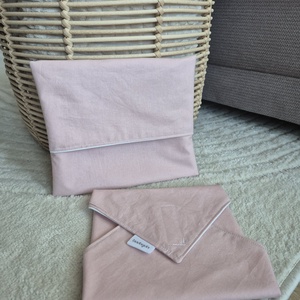 Rózaszín újraszalvéta és snack tasak, belül vízzáró réteggel - táska & tok - uzsonna- & ebéd tartó - szendvics csomagoló - Meska.hu