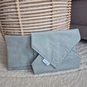 Zöld újraszalvéta és snack tasak, belül vízzáró réteggel - Meska.hu