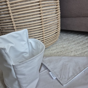 Szürke újraszalvéta snack tasakkal, belül vízzáró réteggel - táska & tok - uzsonna- & ebéd tartó - szendvics csomagoló - Meska.hu