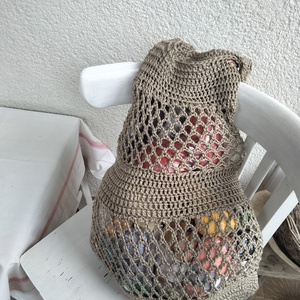 Horgolt egyedi táska, bevásárló táska - táska & tok - kézitáska & válltáska - nagy pakolós táska - Meska.hu