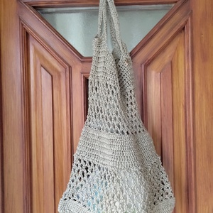 Horgolt egyedi táska, bevásárló táska - táska & tok - kézitáska & válltáska - nagy pakolós táska - Meska.hu