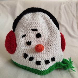 Horgolt gyereksapka - Hóember figurás  , Ruha & Divat, Sál, Sapka, Kendő, Sapka, Horgolás, MESKA