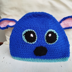 Horgolt gyereksapka-Stitch figurás  , Ruha & Divat, Sál, Sapka, Kendő, Sapka, Horgolás, MESKA