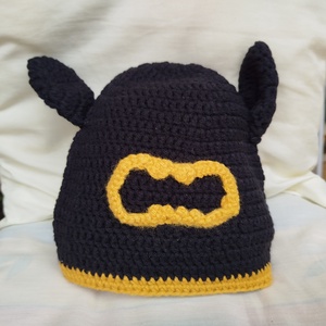 Horgolt gyereksapka-Batman figurás  , Ruha & Divat, Sál, Sapka, Kendő, Sapka, Horgolás, MESKA