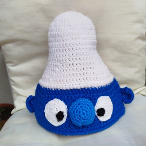 Horgolt gyereksapka - Hupikék törpikék  figurás  , Ruha & Divat, Sál, Sapka, Kendő, Sapka, Horgolás, MESKA