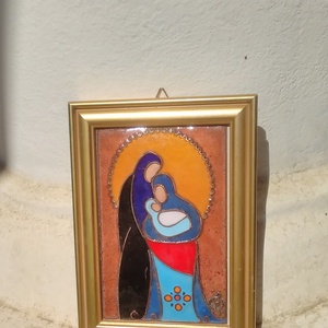 Tűzzománc kép Madonna - Meska.hu