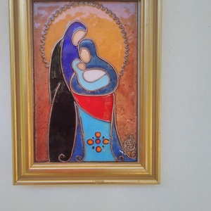 Tűzzománc kép Madonna - otthon & életmód - dekoráció - kép & falikép - Meska.hu