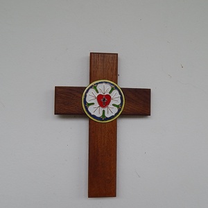 Fakereszt, Luther rózsával  - otthon & életmód - vallás - kereszt - Meska.hu