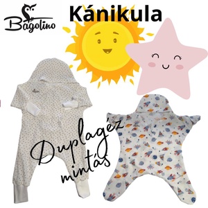  Nyári kánikula babacsillag duplagéz-mintás, Baba - mama, Babaruházat, Baba hálózsák, bundazsák, Varrás, MESKA