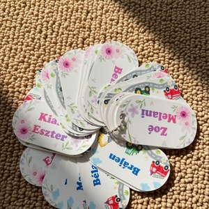 Egyedi fém kulcstartó saját képpel, névvel vagy felirattal, Táska & Tok, Kulcstartó & Táskadísz, Kulcstartó, Decoupage, transzfer és szalvétatechnika, MESKA