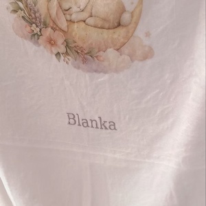 Egyedi plüss babatakaró névvel, fényképpel vagy saját mintával - baba - mama - baba ágynemű - babatakaró, gyerek pléd - Meska.hu