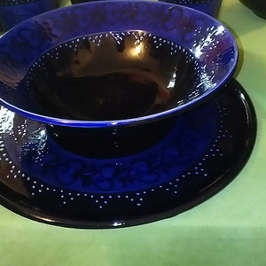 20 db-os kék étkészlet -  - Meska.hu