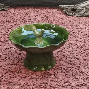 Madáritató,fürdető zöld mázzal - otthon & életmód - ház & kert - kerti dísz - Meska.hu