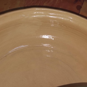 Zöld -bézs mázas fedeles kerámia kemencébe is használható - otthon & életmód - konyhafelszerelés, tálalás - tálalás - tányér & étkészlet - Meska.hu