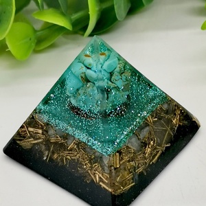 Jó  kommunikáció, bátorság, önbizalom- Sungit-Orgonit piramis - otthon & életmód - dekoráció - spiritualitás - orgonit piramis - Meska.hu