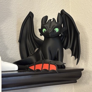 Fogatlan figura (Toothless dragon), Otthon & Életmód, Dekoráció, Dísztárgy, Újrahasznosított alapanyagból készült termékek, Fotó, grafika, rajz, illusztráció, MESKA
