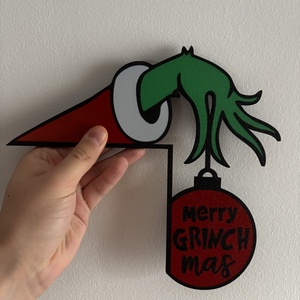 Merry Grinchmas karácsonyi ajtókeret dekoráció - karácsony - adventi díszek - adventi ajtódísz - Meska.hu