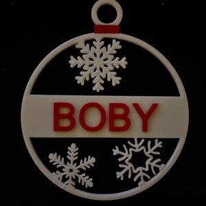 Karácsonyfadísz egyedi névvel vagy felirattal - Meska.hu