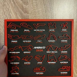 2026 Moto GP versenynaptár országgal és dátummal, Otthon & Életmód, Dekoráció, Kép & Falikép, 3d képek, Újrahasznosított alapanyagból készült termékek, Mindenmás, MESKA
