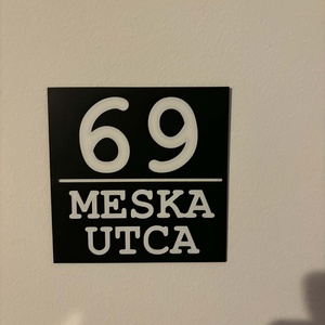 Egyedi házszámtábla időjárásálló ASA anyagból - otthon & életmód - ház & kert - házszám - Meska.hu