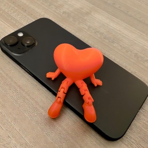 3D cuki Szivecske figura flexibilis lábbal Valentinnapra, vagy ajándékba - otthon & életmód - dekoráció - dísztárgy - Meska.hu