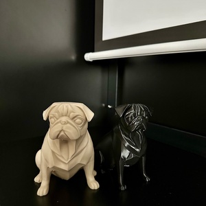 Minimalista Mopsz szobor - 3D nyomtatott - otthon & életmód - dekoráció - asztal és polc dekoráció - asztaldísz - Meska.hu
