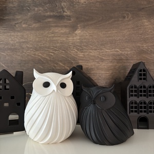 A stílusos páros: Design Bagoly Szobor szett (Modern/Minimalista) - kellékek & szerszámok - dekorációs kellékek - figurák - Meska.hu