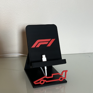 Prémium F1-es Telefontartó Kábelrendszerezővel - otthon & életmód - tárolás & rendszerezés - asztali telefontartó - Meska.hu