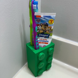 Kreatív LEGO-Design Fogkefe és Fogkrém Tartó - otthon & életmód - fürdőszoba - fogkefetartó - Meska.hu