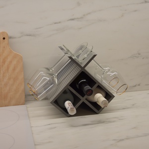 Design Bor és Pohártartó Rendszerező  - otthon & életmód - konyhafelszerelés, tálalás - tálalás - bortartó - Meska.hu