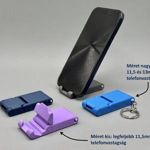 Hordozható kulcstartós mini telefontartó állvány - Meska.hu