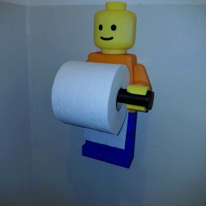 LEGO stílusú WC-papír tartó 34 cm- 3d nyomtatott fürdőszoba dekoráció - otthon & életmód - fürdőszoba - fürdőszobai tároló - Meska.hu